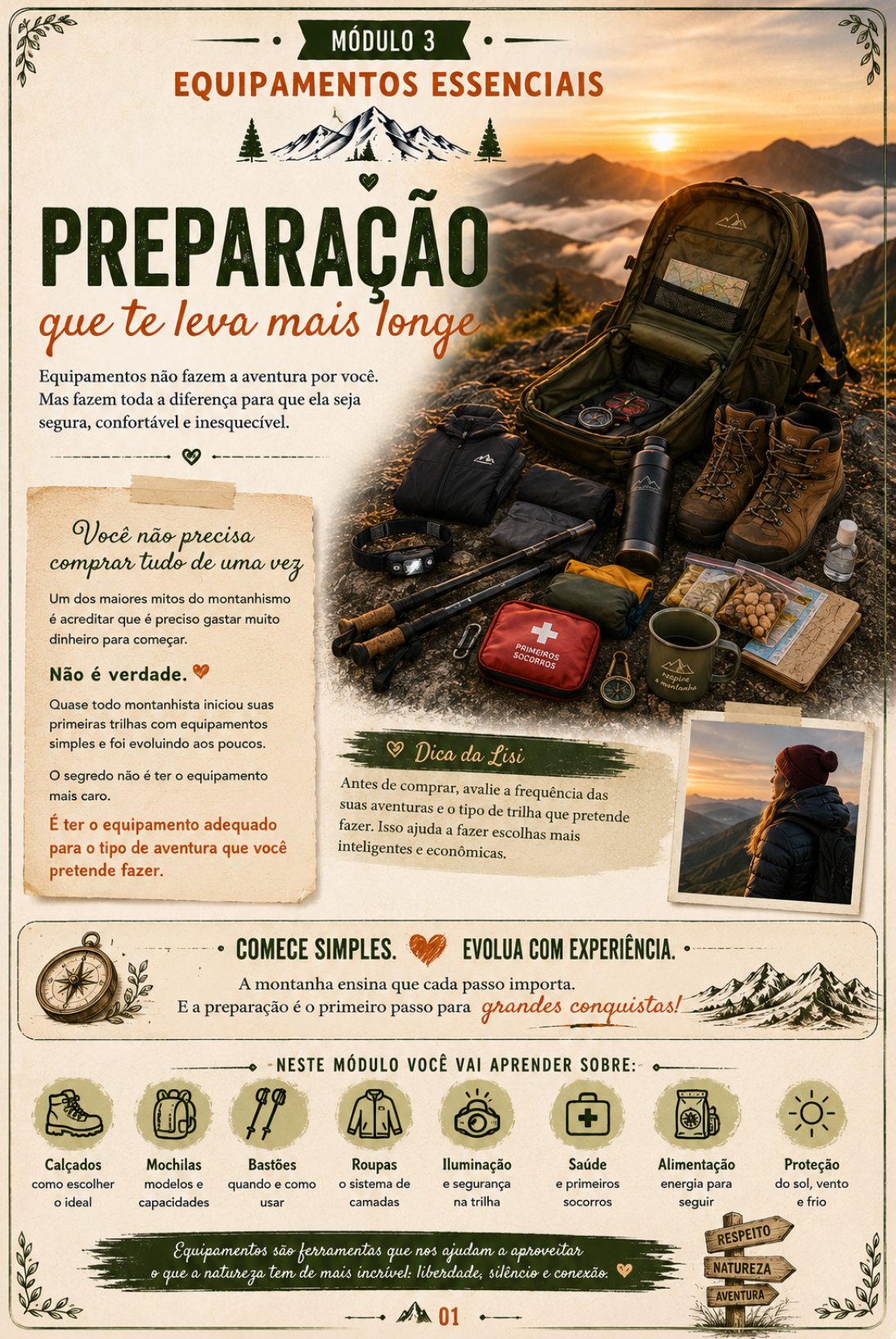 Página do PDF sobre preparação e equipamentos essenciais